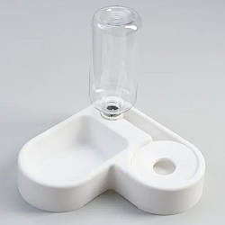 Миска для кота з автоматичною поїлкою 500 мл / Кутова поїлка у формі серця для кішок / Миска для собак