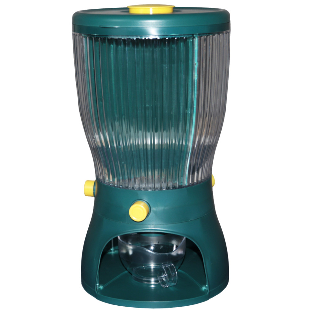 Диспенсер для круп з дозатором, 3 секції, 5л, Зелений / Органайзер для круп / Органайзер для сипучих продуктів, фото 1