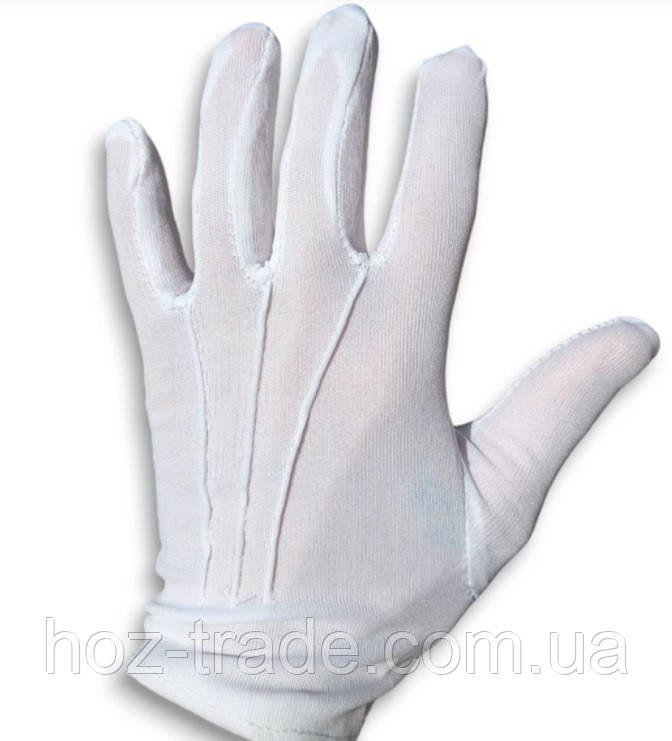 Рукавички білі парадні для наречених офіціантівзорів