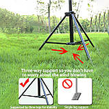 Проекційний екран 120 дюймів 16:9 з алюмінієвим каркасом і сумкою, складаний екран для проектора в приміщення та на вулицю, фото 5