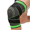 Бандаж еластичний колінного суглоба для спорту KNEE SUPPORT WN-26, Зелений 2XL / Фіксатор колінного суглоба, фото 3