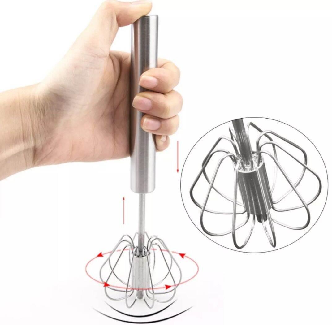 Ручний вінчик для збивання з механізмом, що обертає Hand Mixer With Blister, 27 см / Вінчик ручний, фото 1