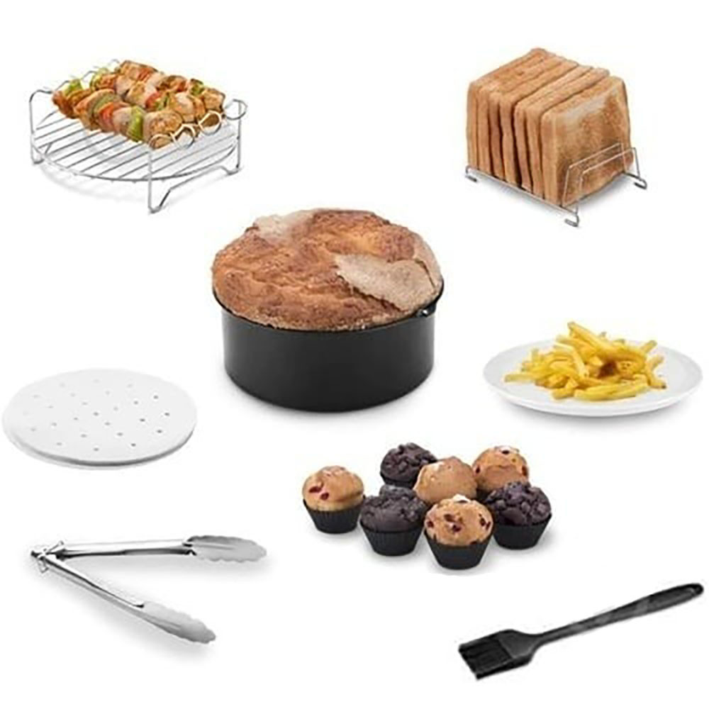 Аксесуари для аерофритюрниці 7 предметів / Набір аксесуарів для аерогриля / Набір аксесуарів для мультипечі, фото 1