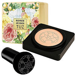Кушон для обличчя + спонж, TUZ MUSHROOM, Тон 01 / Крем-пудра / Зволожуючий тональний крем