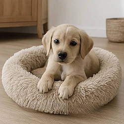 Лежанка для собак і котів, 60см / М'яка лежанка для кота / Ліжко для собак / Спальне місце для собаки
