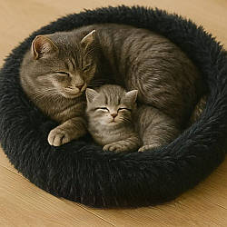 Лежанка для собак і котів, 70см / М'яке ліжко для собак / Ліжко для кота / Лежак для котів