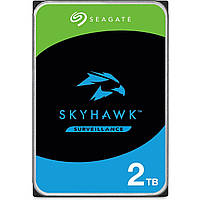 Накопичувач HDD SATA 2.0TB Seagate SkyHawk Surveillance 5400об/хв 256МБ (ST2000VX017) для систем відеоспостереження
