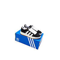 Жіночі кросівки Adidas Campus чорні (коричнева підошва)