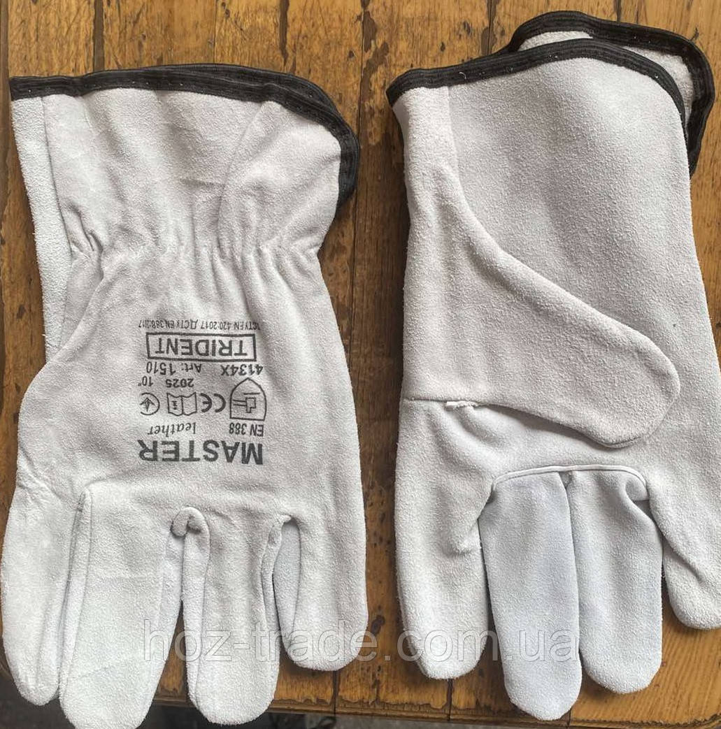 Рукавички кроги спилок для зварників короткі Master No10