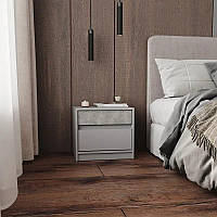 Тумба приліжкова Еверест Стайл-500 50,2х39х44,2 см Кашемір/Бетон (DTM-071155)