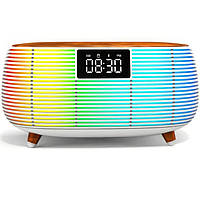 Портативна Bluetooth колонка з годинником та бездротовою зарядкою NSP0384 Стильна Bluetooth колонка з