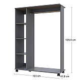 Гардеробна стійка Doros Д1 100х41,6х129,4 см Графіт (DRS-011416), фото 3