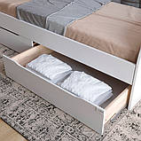 Дитяче односпальне ліжко LION Л-7 з шухлядами та ламелями 90x200 см Німфея Альба (LION-041005), фото 3