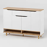 Комод у передпокій з полицею для взуття LION Салліван Тумба-2 Німфея альба/Дуб Аппалачі (LION-041007), фото 2