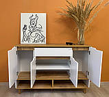 Комод у передпокій з полицею для взуття LION Салліван Тумба-2 Німфея альба/Дуб Аппалачі (LION-041007), фото 7