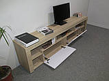 Тумба під телевізор із 5 полицями М-ЗОН Джеко 200 Сонома/Німфея Альба (MZN-031038), фото 4