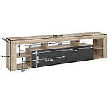 Тумба під телевізор із 5 полицями М-ЗОН Джеко 200 Сонома/Німфея Альба (MZN-031038), фото 7