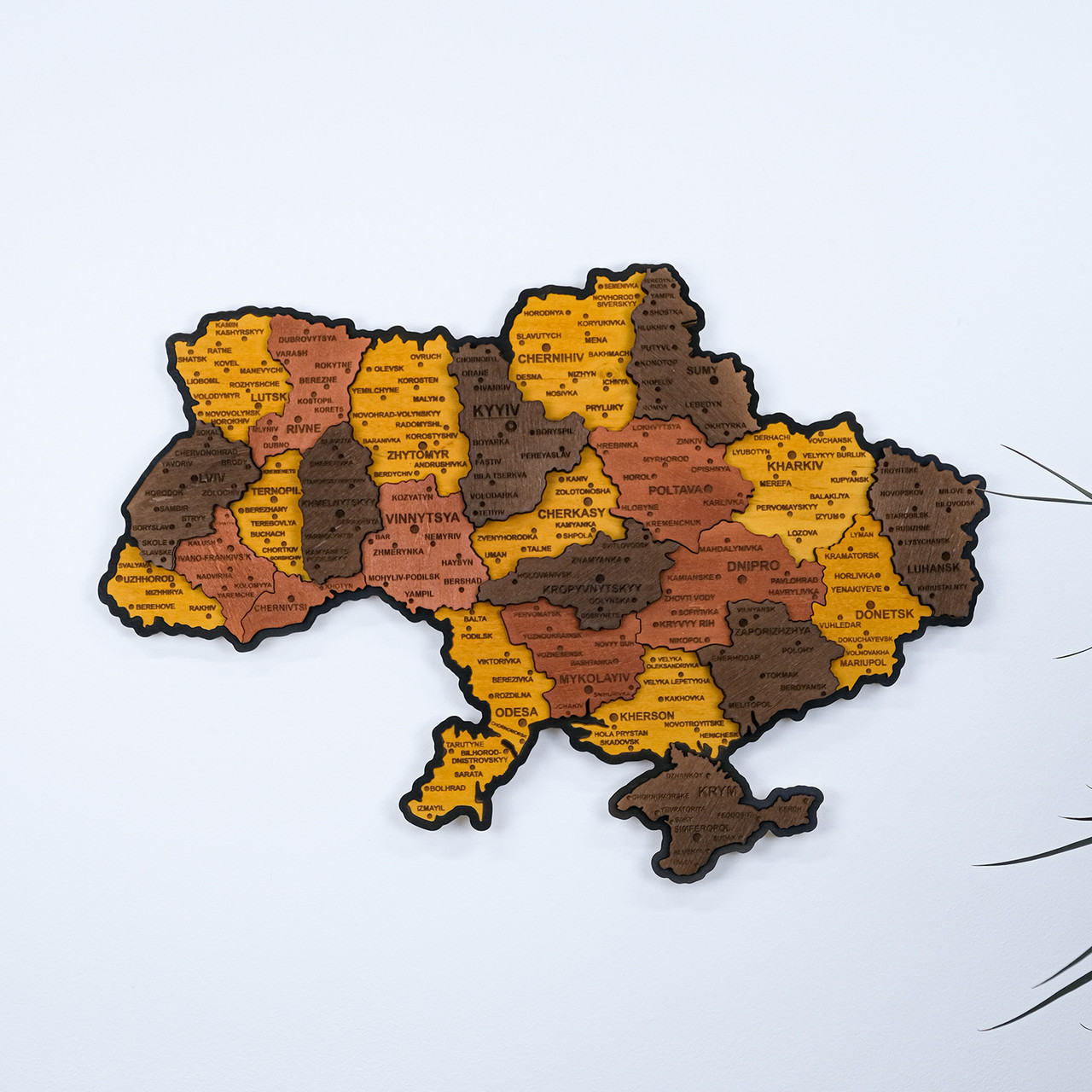 Карта України настінна 3D об'ємна багатошарова англійською в коробці 55*38.5 см Гранд Презент 19Англ