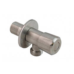 Кран кутовий Thermo Alliance Standart 1/2"ЗЗ нерж., з керам. буксою TAS347W1515SS
