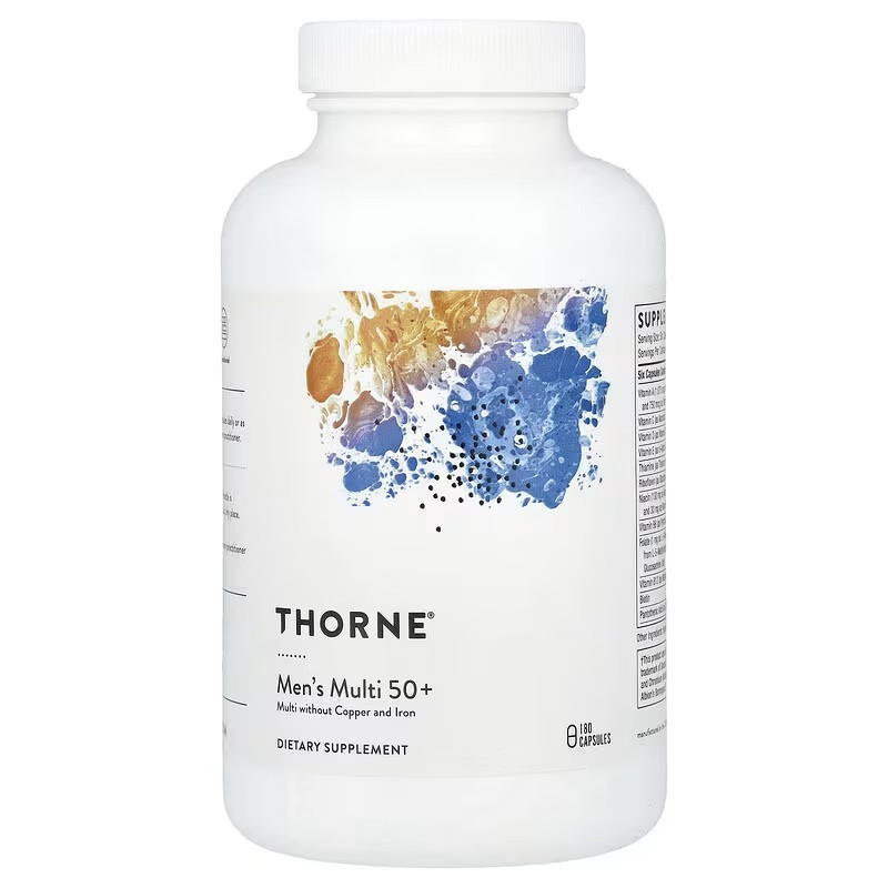 Мультивітаміни для чоловіків 50+, Men's Multi 50+, Thorne Research, 180 капсул