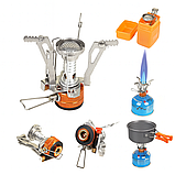 Набір похідного посуду з газовим пальником для 2–3 осіб CAMPSOR, анодований алюміній, компактний, фото 3