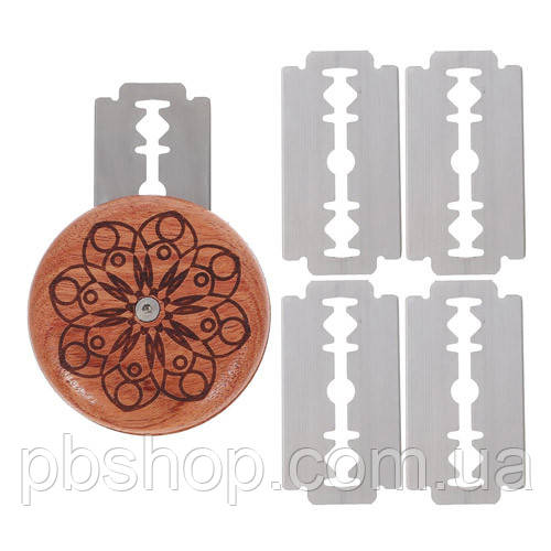 Пекарське лезо для тіста, кругла хліборізка і 5шт змінних лез, фото 1