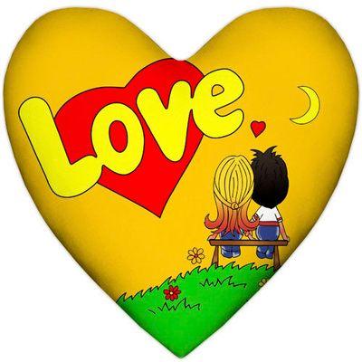 Подушка серце Love, жовта, фото 1