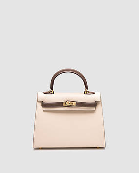💎 Hermes Epsom Kelly II Sellier 25 Bicolor Beige\Grey 24 х 18 х 10 см