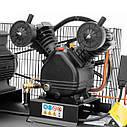 Компресор, 100 л, 3,0 кВт, 380 В, 10 атм, 500 л/хв, 2 циліндри INTERTOOL PT-0013, фото 6
