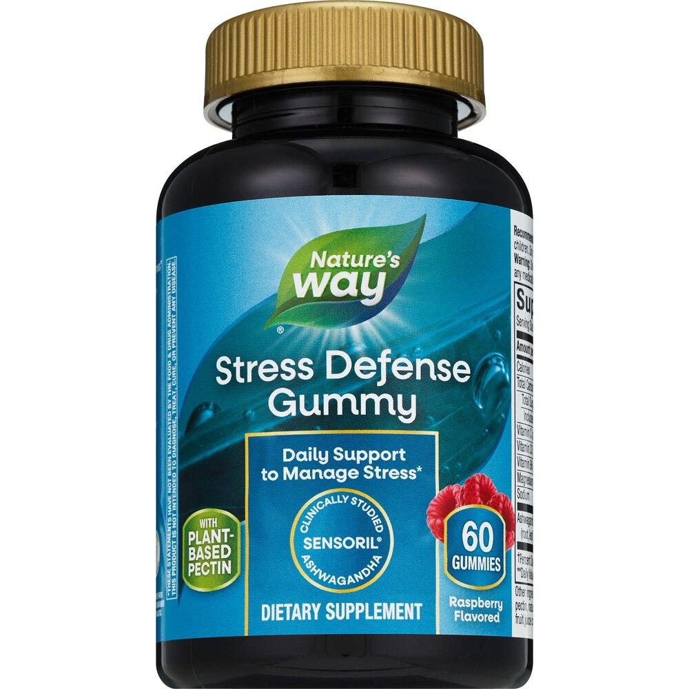 Підтримка при стресі, Stress Defense Gummies, Nature's Way, малина, 60 жувальних цукерок