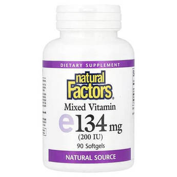 Natural Factors Mixed Vitamin E 134 mg (200 IU) 90 рідких капсул