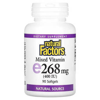 Natural Factors Mixed Vitamin E 268 mg (400 IU) 90 рідких капсул