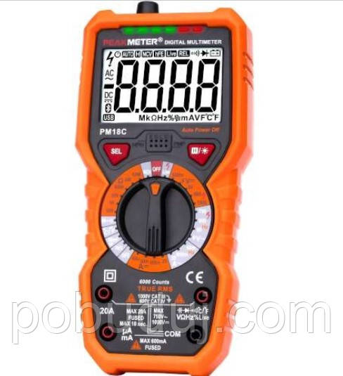 Мультиметр цифровий Protester багатофункціональний з True RMS (PM18C), фото 1