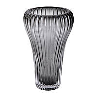 Скляна ваза, декоративна, сіра, 27,5 см HP-1730