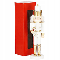 Різдвяна прикраса дерев'яна фігурка "Лускунчик з льодяником" Springos (30,5х8,5 см)