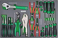 Набір інструментів комбінований TOPTUL 19 шт (GED1912)