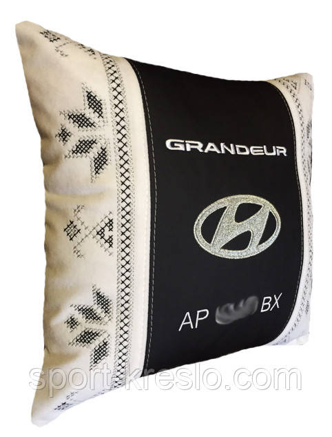 Сувенирная подушка в авто с эмблемой Hyundai хюндай - фото 5 - id-p23149429