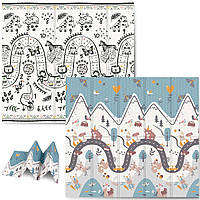 Килимок розкладний дитячий  200 x 180 x 1 см Nukido NK-340 Дорога-Сафарі