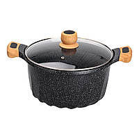 Велика алюмінієва каструля з кришкою, діаметр 28 см, з антипригарним покриттям, 8 літрів HP-4-434B