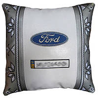 Сувенирная подушка в машину с логотипом Ford форд