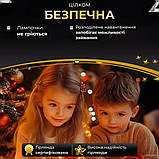 Гірлянда роса на пульті 50 метрів на 500 led світлодіодів крапля на зеленому дроті біла 500L50MGW, фото 6