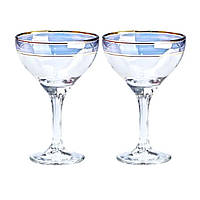 Набір келихів для коктейлів 2 штуки по 290 мл, сині HP545