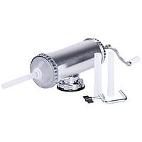 Шприц для ковбаси ручний 11×30 см горизонтальний ковбасний шприц 2 л для фаршу 3 насадки 16788-2