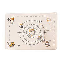 Набір кондитера 3 в 1 силіконовий килимок з розміткою/шпатель/скалка для тіста HP34547T