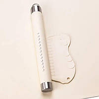 Силіконовий килимок зі качалкою для розкочування тіста Бежевий HP34547W