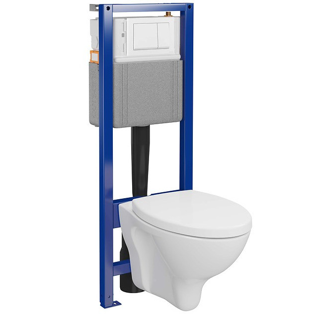 Комплект інсталяції CERSANIT С04 с унітазом CERSANIT кнопка біла 253649 000030589, фото 1