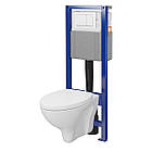 Комплект інсталяції CERSANIT С04 с унітазом CERSANIT кнопка біла 253649 000030589, фото 2