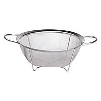 Друшляк з двома ручками 22 см дрібнокомірчаста сітка з нержавіючої сталі HP-19-2-22CM