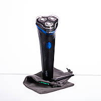 Електробритва для чоловіків роторна для вологого та сухого гоління з дисплеєм VGR V-314