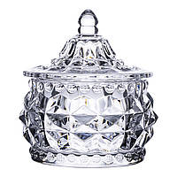 Цукерниця скляна з кришкою кругла Ø 8 см HP-YH-3